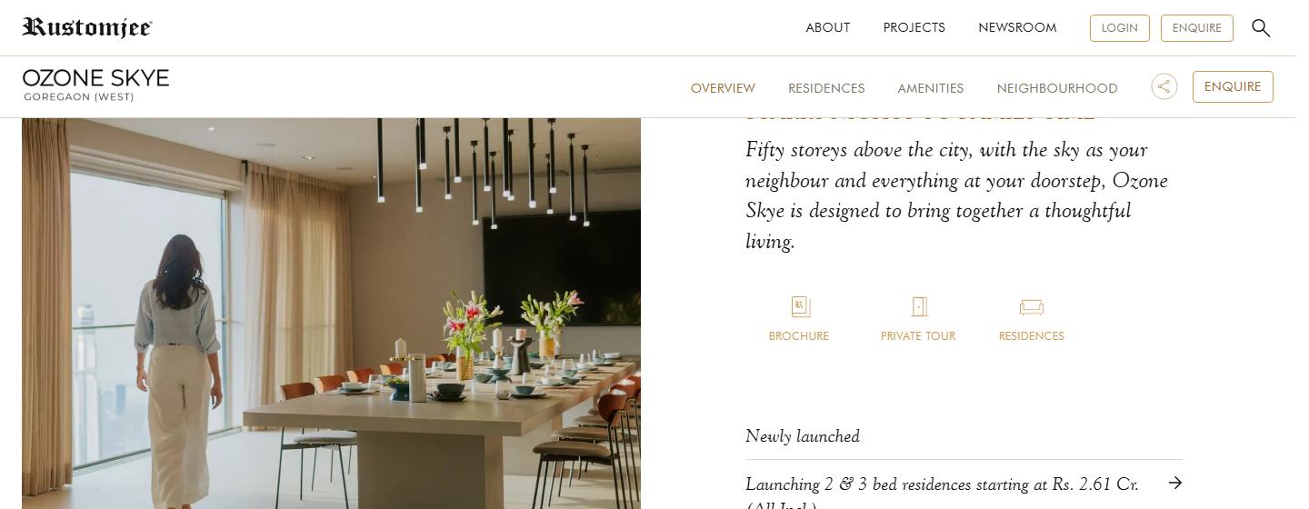 A project page, with the element outlined