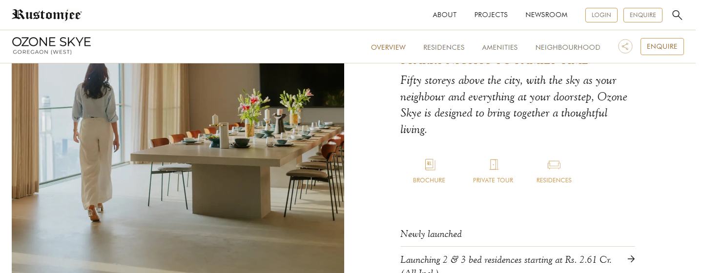 A project page, with the element outlined