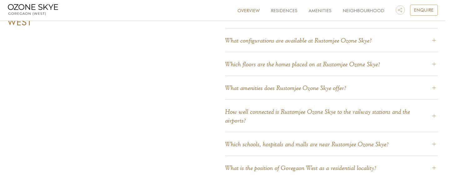 A project page, with the element outlined