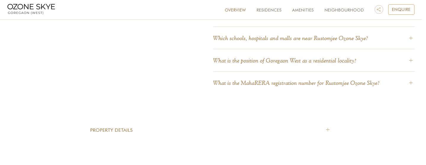 A project page, with the element outlined