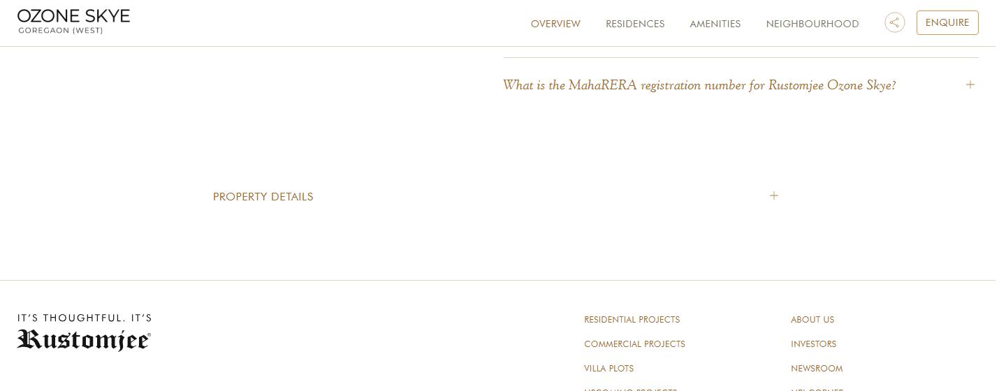 A project page, with the element outlined